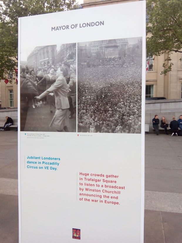 VE exhibition in Trafalgar Square - 8th May 2015